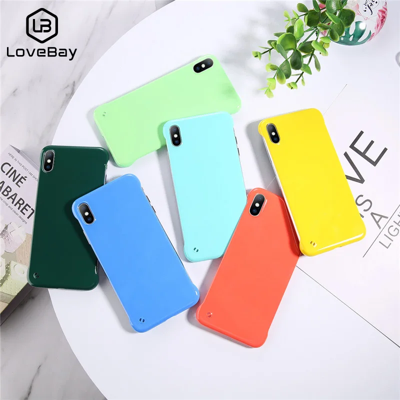 Lovebay Телефон чехол для iPhone 6 6s 7 8 Plus X XR XS Max глянцевые конфеты цвета Бескаркасный