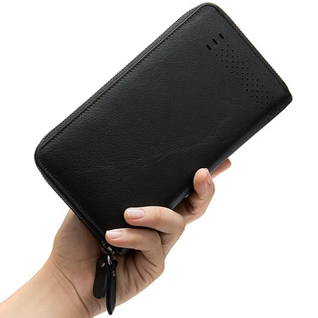 

NWMLM9029 Korean trend New Genuine Leather Men's wallet long large capacity first layer cowhide hand bag clutch bag