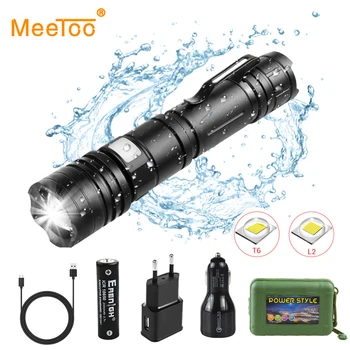 

Portable Led Flashlight USB Rechargeable Flash Light Torch Linterna LED T6 L2 Power 18650 Zoomable Camping Hunting Bicycle Light