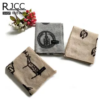 

Cashmere Wool Kids Scarf Animal Print Winter Scarves Children Lambwool Knitted Scarfs for Ladies Fashion Shawl 2019
