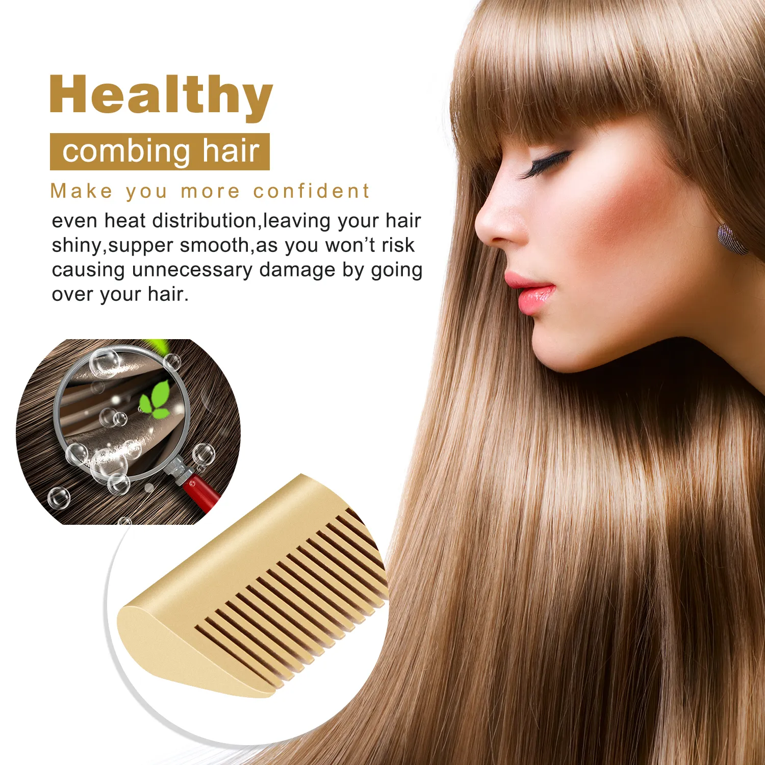 2 in 1  Electric Hot Heating Comb Hair Straightener Curler Wet Dry Hair Iron Straightening Brush Hair Styling Tool 3