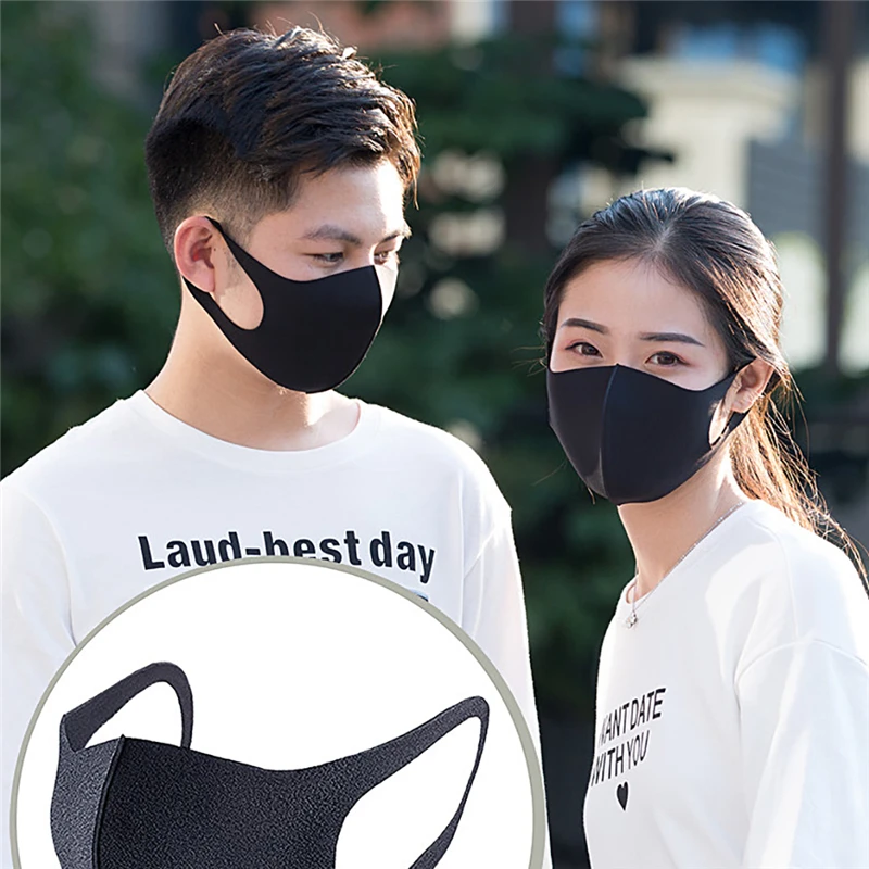 3 шт. зимняя Пылезащитная маска для рта лица аниме мультфильм Kpop Счастливый
