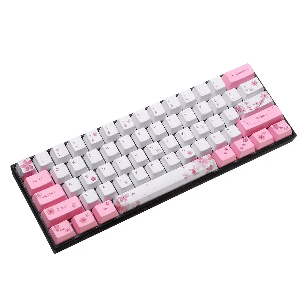 Sakura Keycaps механическая клавиатура PBT краскосублимационный колпачок для 60% Anne pro 2