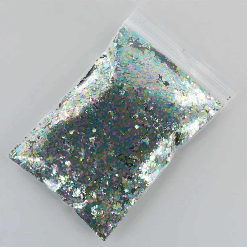 Color14-50g Голографический массивный/тонкий микс свободный блеск-50 грамм 1 мешок-блеск-дизайн ногтей Блеск-смесь Блеск-стакан блеск-MD11(1-30 - Цвет: Color14-50g