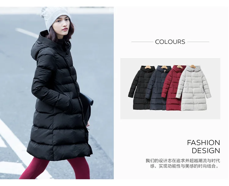 Europe And America Winter Loose Style Hooded Mid-length down Jacket Women's Thick Coat Tibetan Meat God Clothes