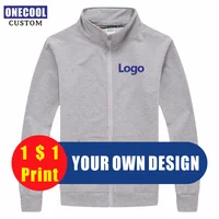 Fashion Zipper Thin Jacket Custom Logo Printed Personal Design Men And Women Sweater Embroidery Picture Text ONECOOL 1