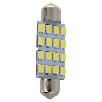 

10x 42mm 16 LED Car Interior White SMD 3528 e Light Lamp Bulb 211-2 578 212-2