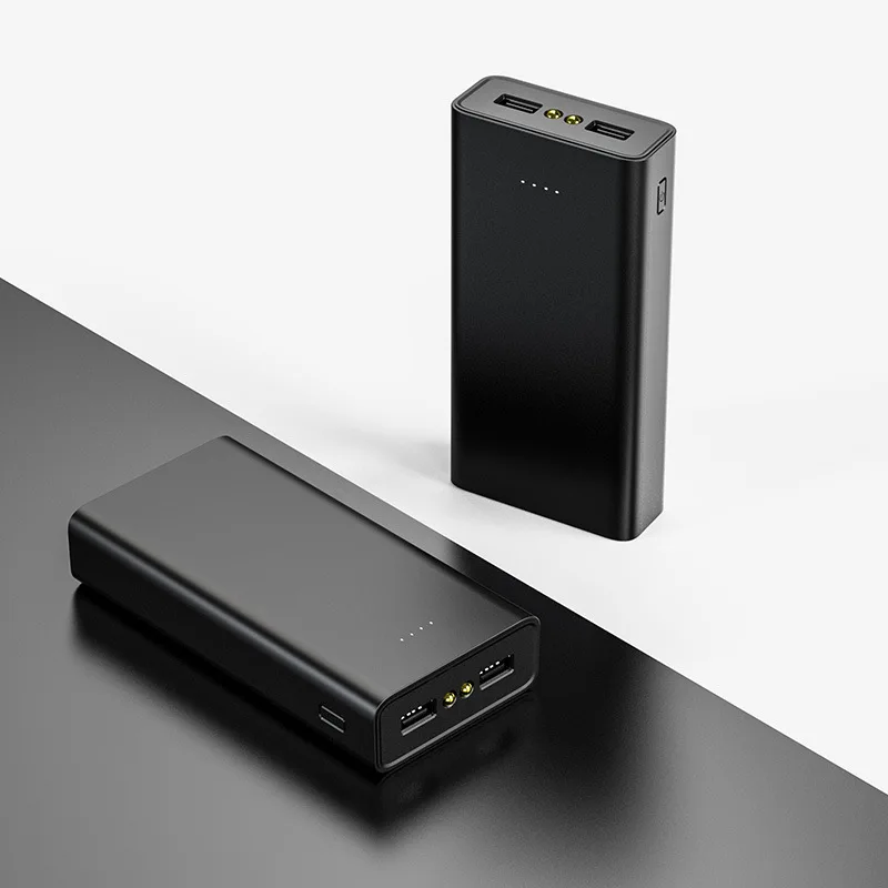 Xiaomi бренд QI 3,0 внешний аккумулятор 20000 мАч двойной USB водонепроницаемый внешний аккумулятор для всех телефонов Cargador портативный аккумулятор - Цвет: black 15000mAh