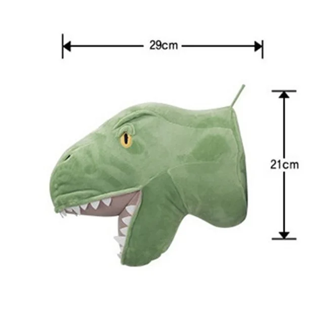 Nordic Style Plush Toys Dinosaur Unicorn Animal Head Wall Hanging Decoration Modern Minimalist Home Decor Boys Kids Room Decor 6