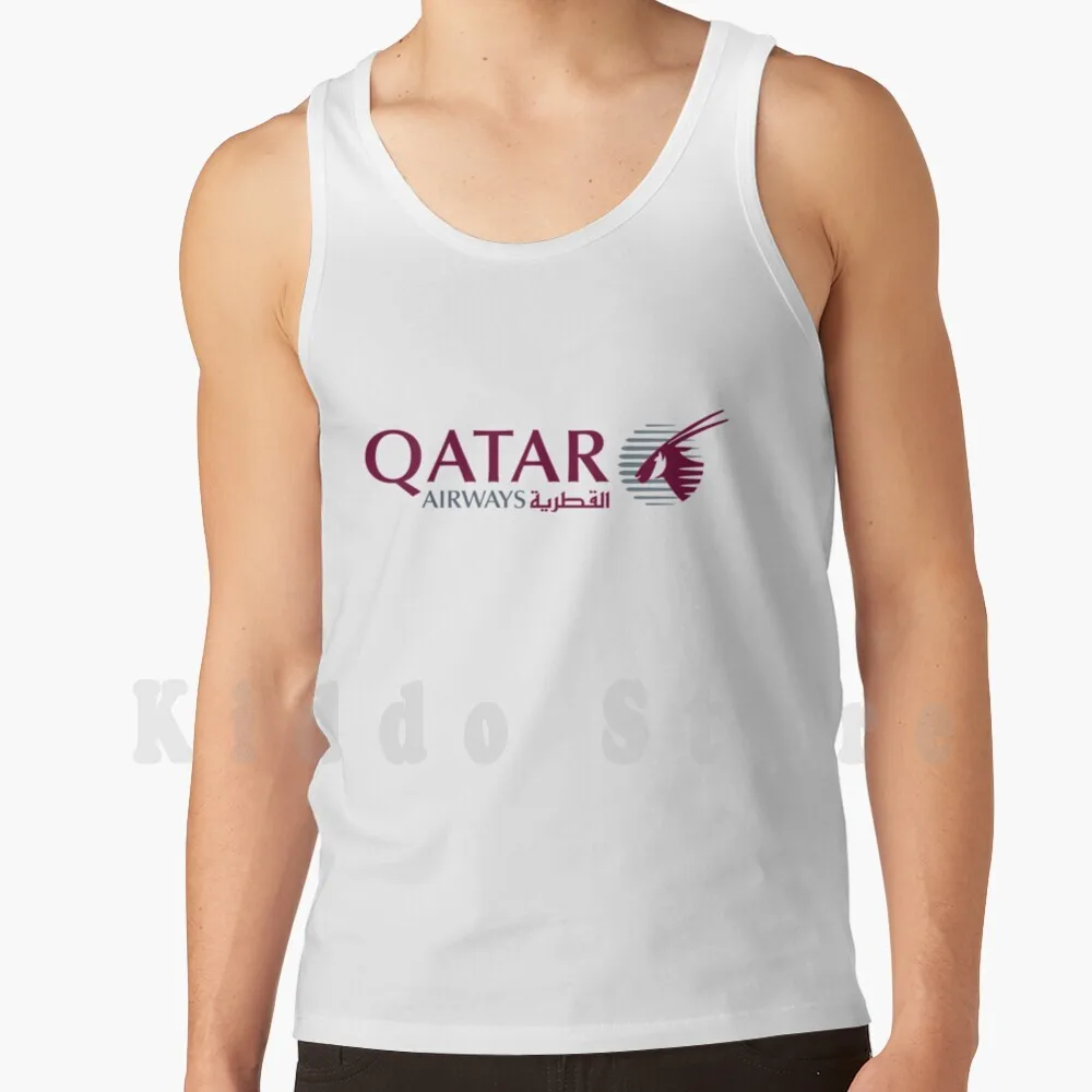 Canottiere Con Logo Qatar Spo2 Canottiera 100% Cotone Qatar Spo2 Logo Boeing Airplan Airplane 737 787 747 777 A380 A320 A350
