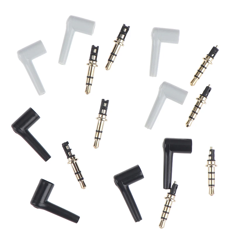 

2pcs/lot New 90 Degrees 3.5mm Stereo Headset Plug Jack 3 4 Pole 3.5 Gold Plated