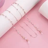 Teamer Fashion Women Crystal Beaded Glasses Chain Rose Gold Color Sunglasses Chains Cords Lanyard Hanging Neck Holder Necklaces 1