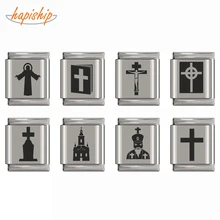 Hapiship, мужская мода,, Маргаритка, религия, Godliness, шарм, подходит для 13 мм, браслет, серебро, нержавеющая сталь, ювелирное изделие, DJ177