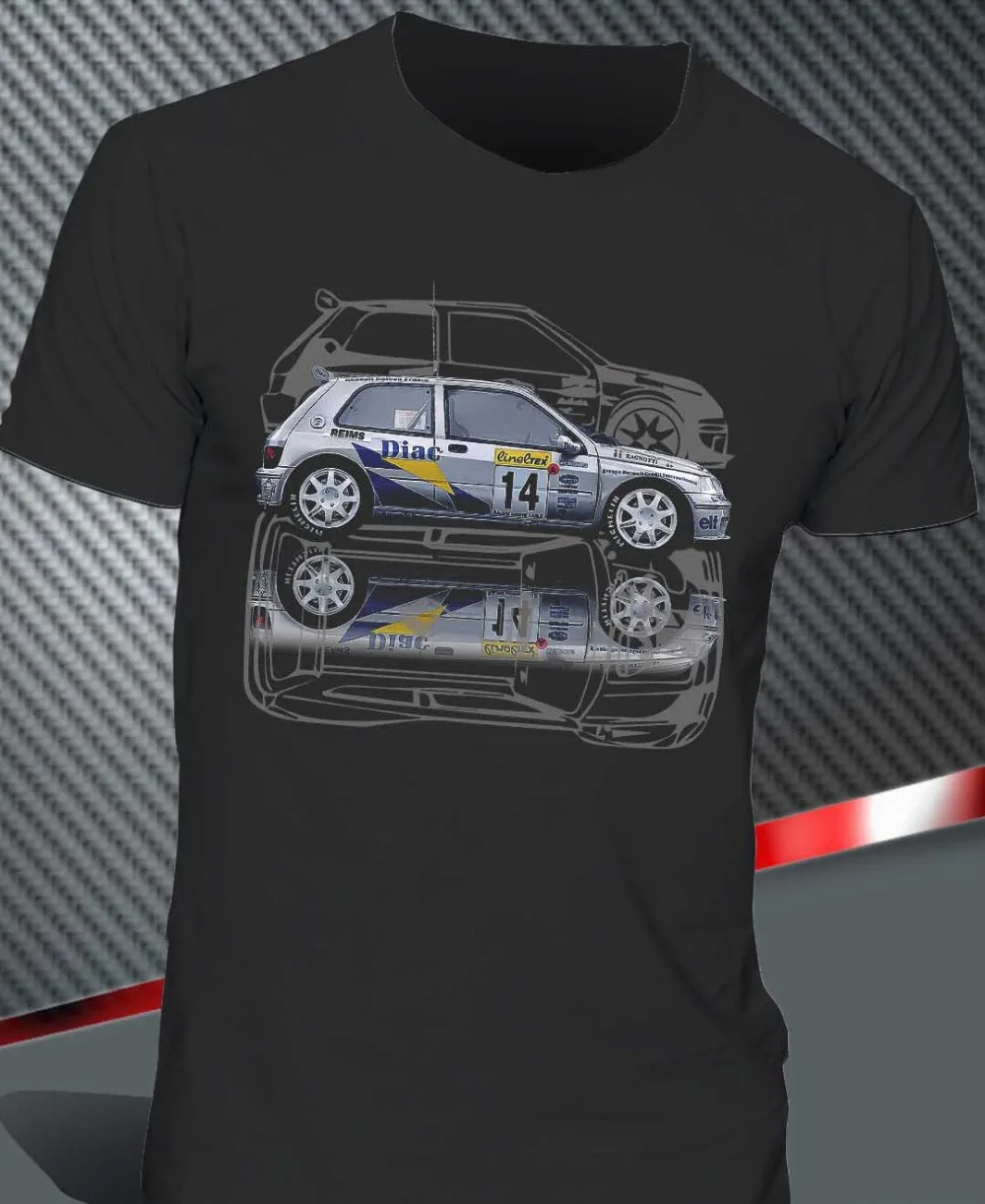 T-Shirt Renoult Clio Williams Maxi Kit Car Team Diac France Maglietta Da Uomo 2020 Summer Cotton Men Fashion Leisure Tee Ogo