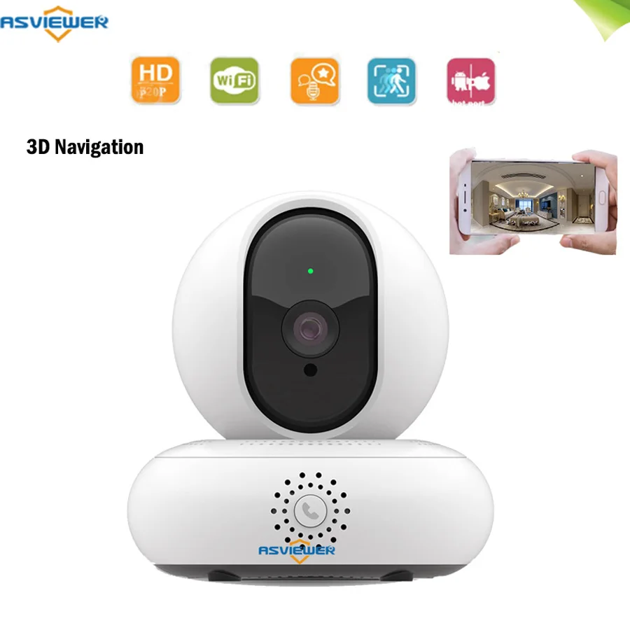 IP камера HD Wi Fi беспроводная с углом обзора 360 градусов|Камеры видеонаблюдения| |