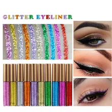 16 colors Liquid Glitter Eyeliner Long Lasting Diamond Eyeliner Cosmetic Waterproof Eyeshadow Shimmer Sparkling Makeup TSLM1