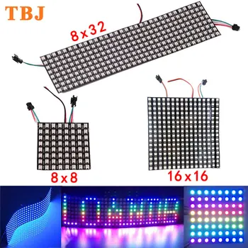

8x8 16x16 8x32 WS2812B 5050 RGB LED Panel 256 Pixels Individually addressable Full Dream color lighting DC5V