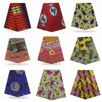 

2020 New Arriva 100% Cotton African Wax Ghana Wax Fabric High Quality Angola Wax printing 6Yards/Piece For Clothes