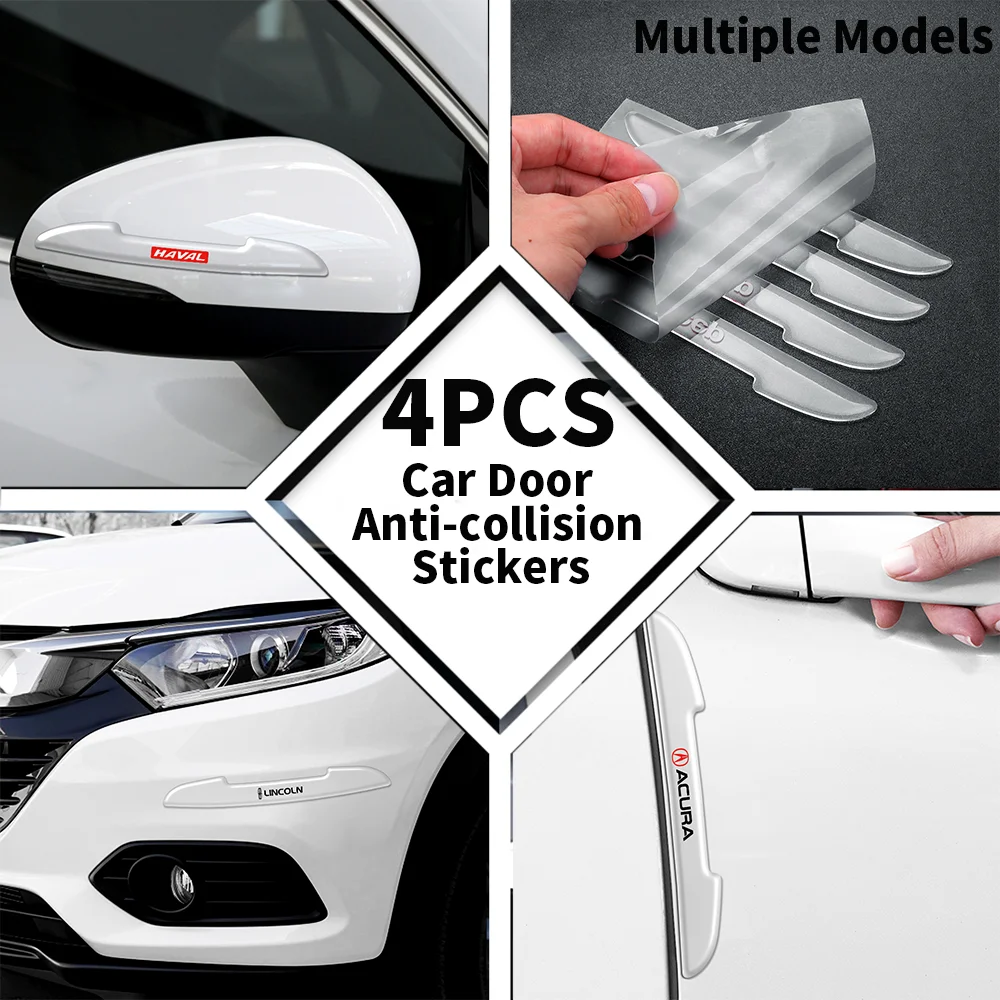 Car Acc Door Transparent Silicon Rearview Mirror Anti-collision Protection Strip Stickers For Volvo C70 C30 S80 RDESIGN T6 AWD