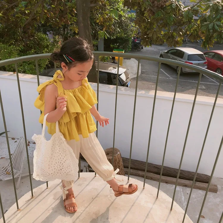 Ctong. Kids Children Girls Tube Top Lace-up Double Purpose Tops