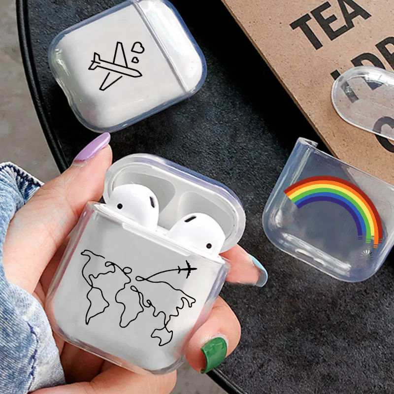 Модный мягкий чехол для Apple AirPods беспроводных Bluetooth наушников защитный телефона