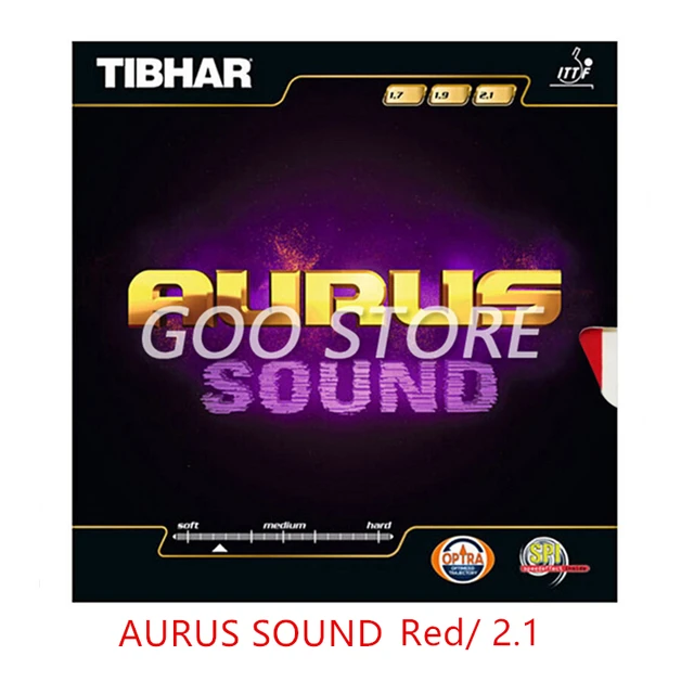 TIBHAR AURUS / AURUS SOUND / SOFT Orignal TIBHAR Table Tennis Rubber Ping Pong Sponge AURUS SOUND Red