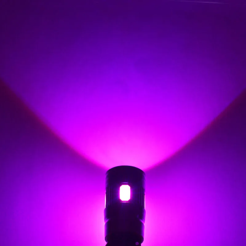 Pink 10X T10 W5W внутренние ксеноновые Белый Синий Желтый светодиодный проектор CANBUS 6SMD 5630 объектив Твердые алюминиевые лампочки боковой габаритный светильник для парковки - Испускаемый цвет: Pink