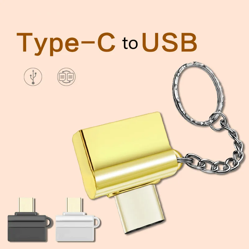 

Type C to USB 2.0 Converter Type-C OTG Adapter USB C Cable for Samsung Huawei Letv Macbook Matebook OTG Converter With Key Chain