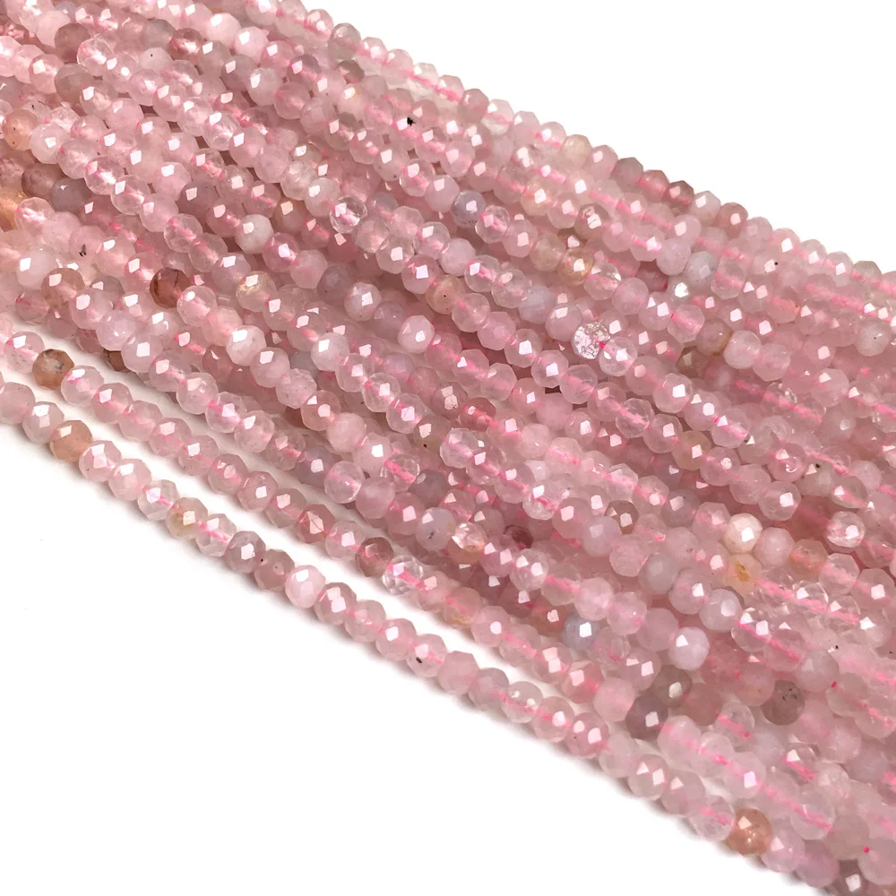 

Natural Stone Faceted Scattered Beads Pink Crystal Small Beads for Jewelry Making Supplies DIY Necklace Bracelet Accessories