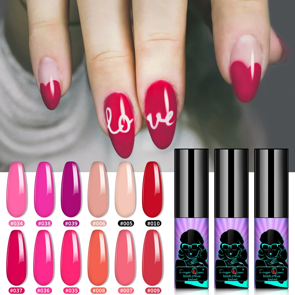 Гель лак FINGERQUEEN 5 мл 120 цветов Гибридный для ногтей дизайн УФ дизайна сделай