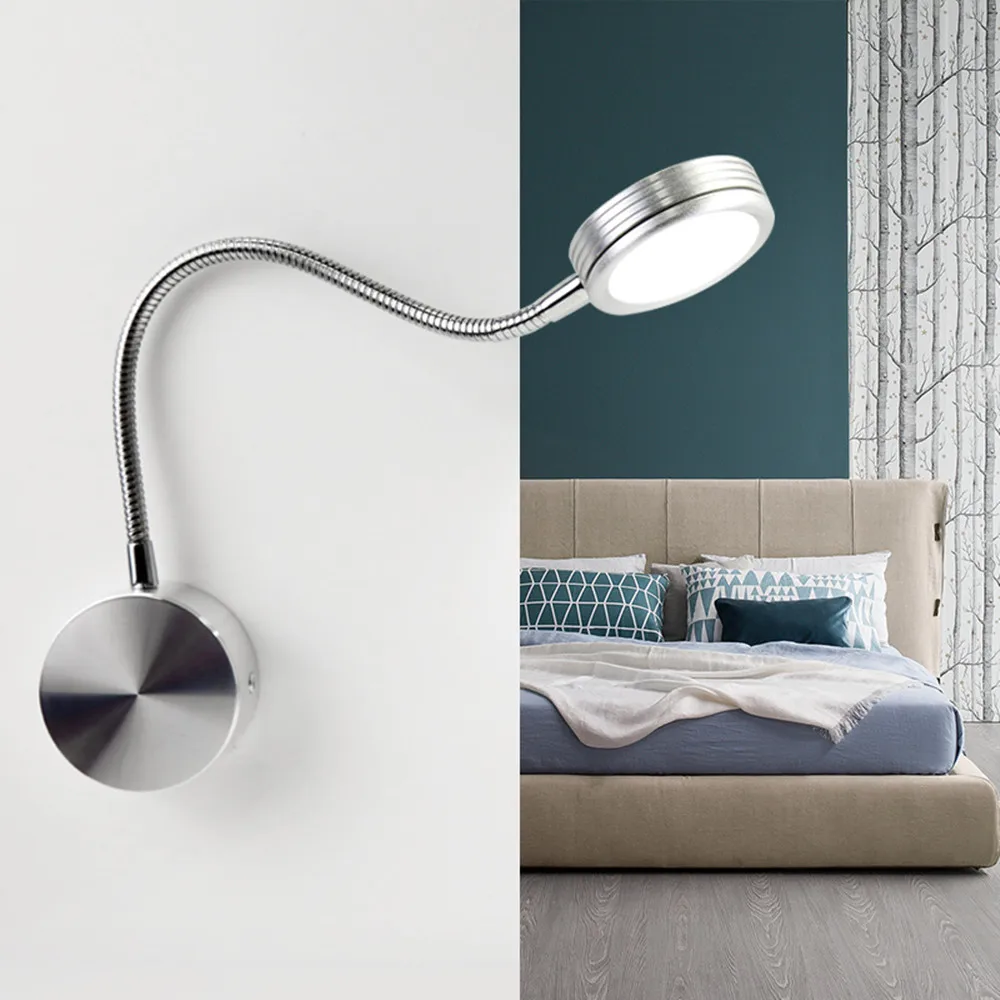 Светодиодный настенный светильник гибкий регулируемый на 360 градусов 5