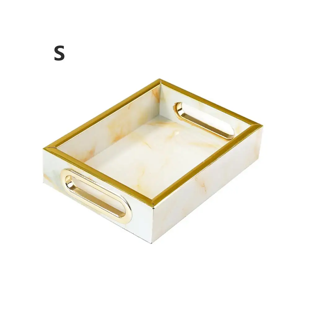 Ювелирные изделия Мрамор лотки многофункциональный ящик для хранения, десертная тарелка для фруктов для хранения закуски# D0 - Цвет: A