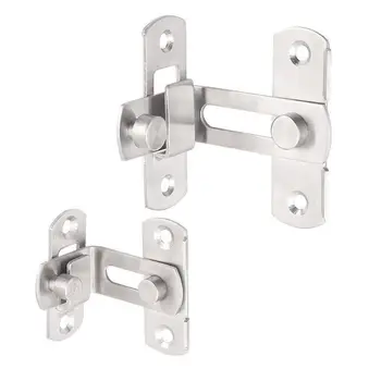 

Stainless Steel Right Angle Locking Latch Sliding Barn Door Lock Doors Windows Safety Security Home Anti-Theft Guard