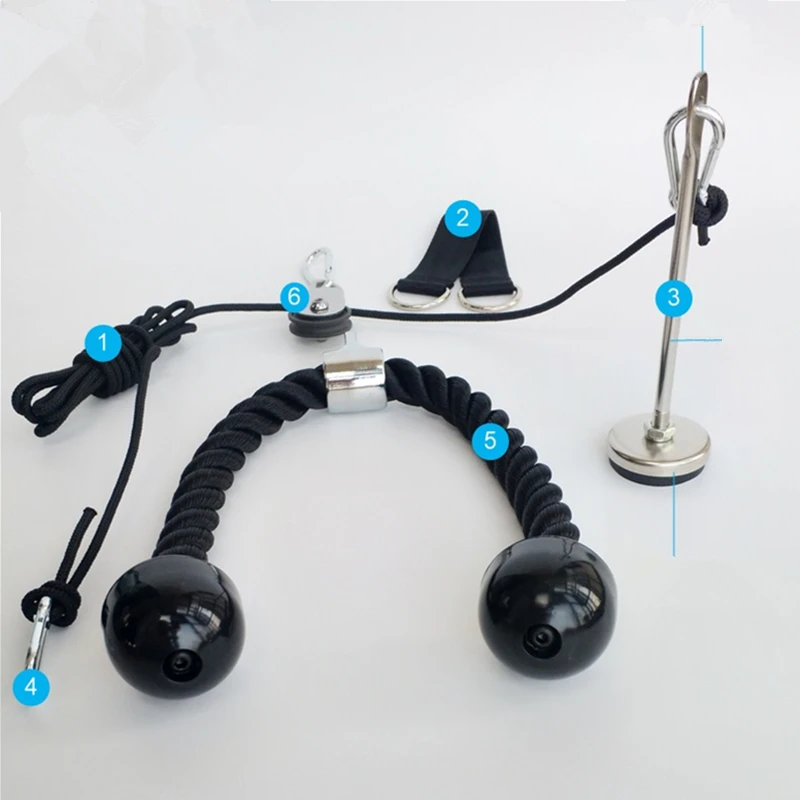

Fitness DIY Pulley Cable Machine Arm Biceps Triceps Blaster Rope System Hand Strength Trainning Home Gym Workout Equipment F1089