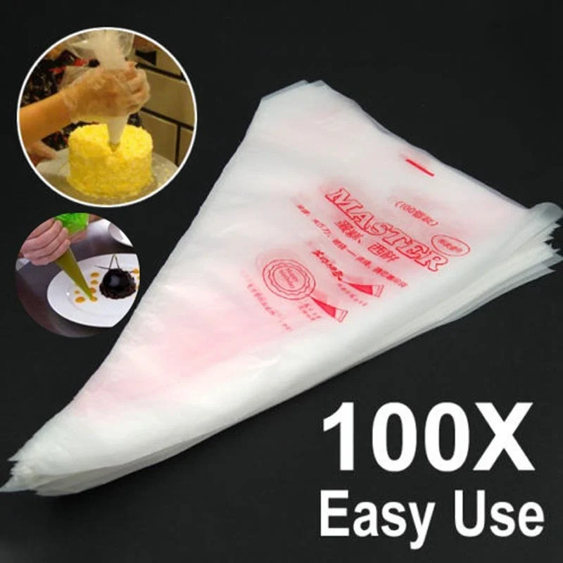 

10/100/200/300PCs Disposable Pastry Bag Icing Piping Cake Pastry Cupcake Decor Bags Fondant Cake Cream Pastry Tools Tip Baking