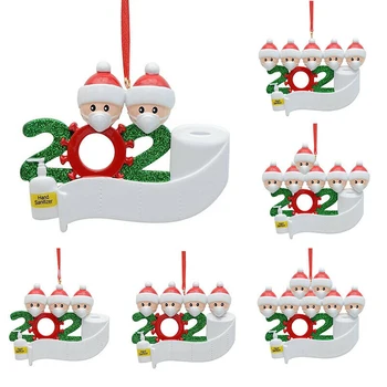 

Quarantine Navidad Christmas Natal Party Decoration Gift Product Personalized Hanging Ornament Pandemic-Social Distancing 2020
