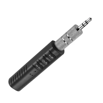 

Bluetooth Adapter Receiver, Portable Hands-Free Bluetooth 5.0 o Receiver Car Kits AUX Wireless o Adapter (Black)