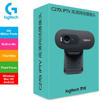 

Logitech C270i IPTV HD 720p Video Calling Webcam Built-in Microphone with USB2.0 Mini Computer Camera for PC Laptop