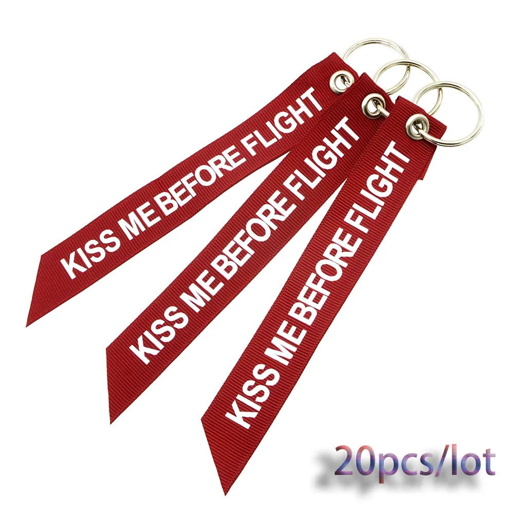 Брелок для ключей с надписью KISS ME BEFORE FLIGHT 20 шт./лот | Украшения и аксессуары