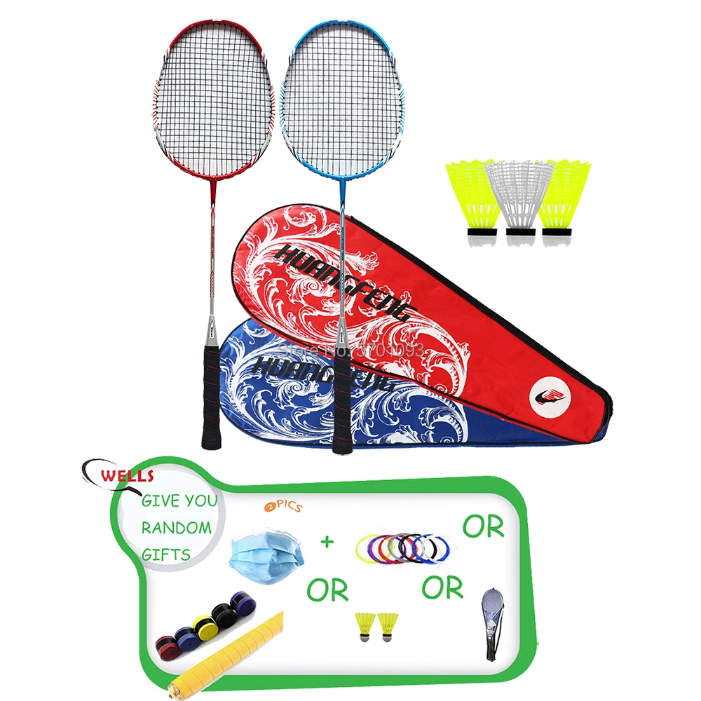 

badminton racket set NO.7200 Lightweight Badminton Set 2Pcs/Set Durable Aluminium Alloy Training Badminton Racket Racquet with C