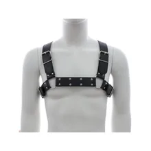 Искусственная кожа мужской нагрудный ремень бондажный рабский Фетиш мужские эротические панк ремни готические подвязки ограничительные Ремни