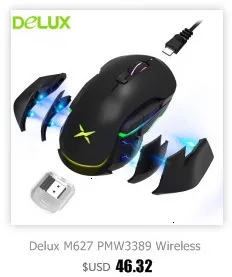 Delux M618 плюс Беспроводной Мышь эргономичная Вертикальная мышь для геймеров 800/1000/1600 Точек на дюйм USB оптическая компьютерная игровая мышь для ПК, ноутбука