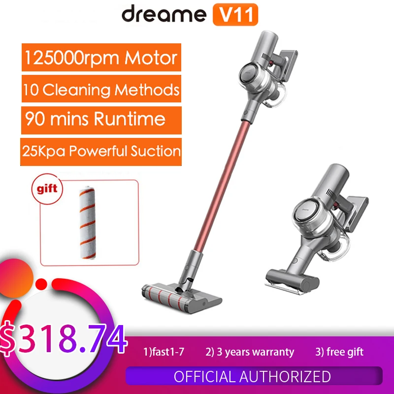 Dreame V11Handheld Wireless Vacuum Cleaner OLED Display Portable Cordless Sweeper Home All in one Dust Collector floor Carpet|Vacuum Cleaners| - AliExpress