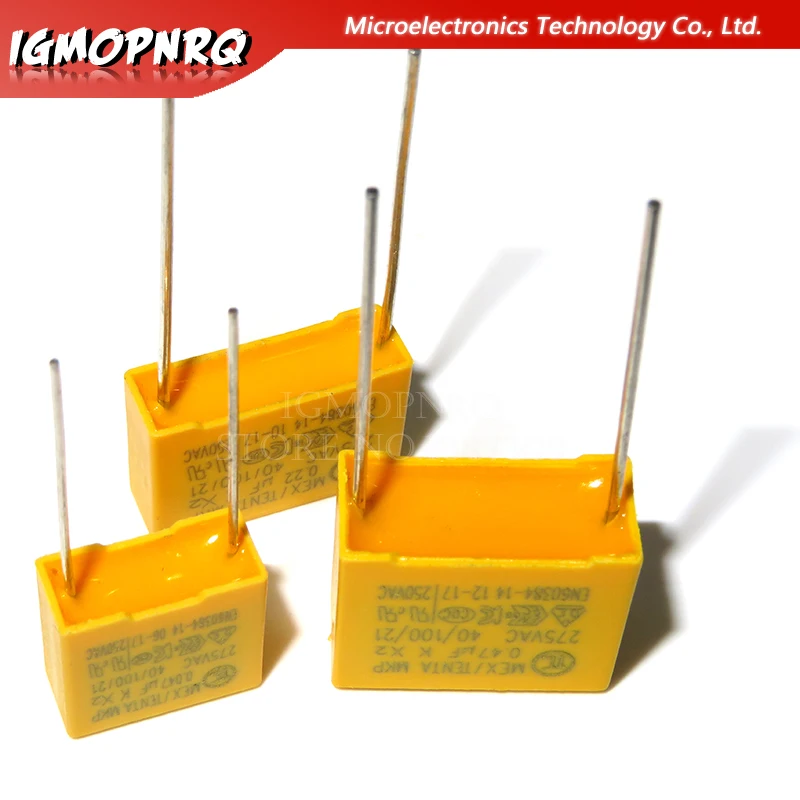 275VAC Capacitor X2 Series 0.01UF-2.2UF Polypropylene Film Capacitor 10pcs polypropylene film capacitor