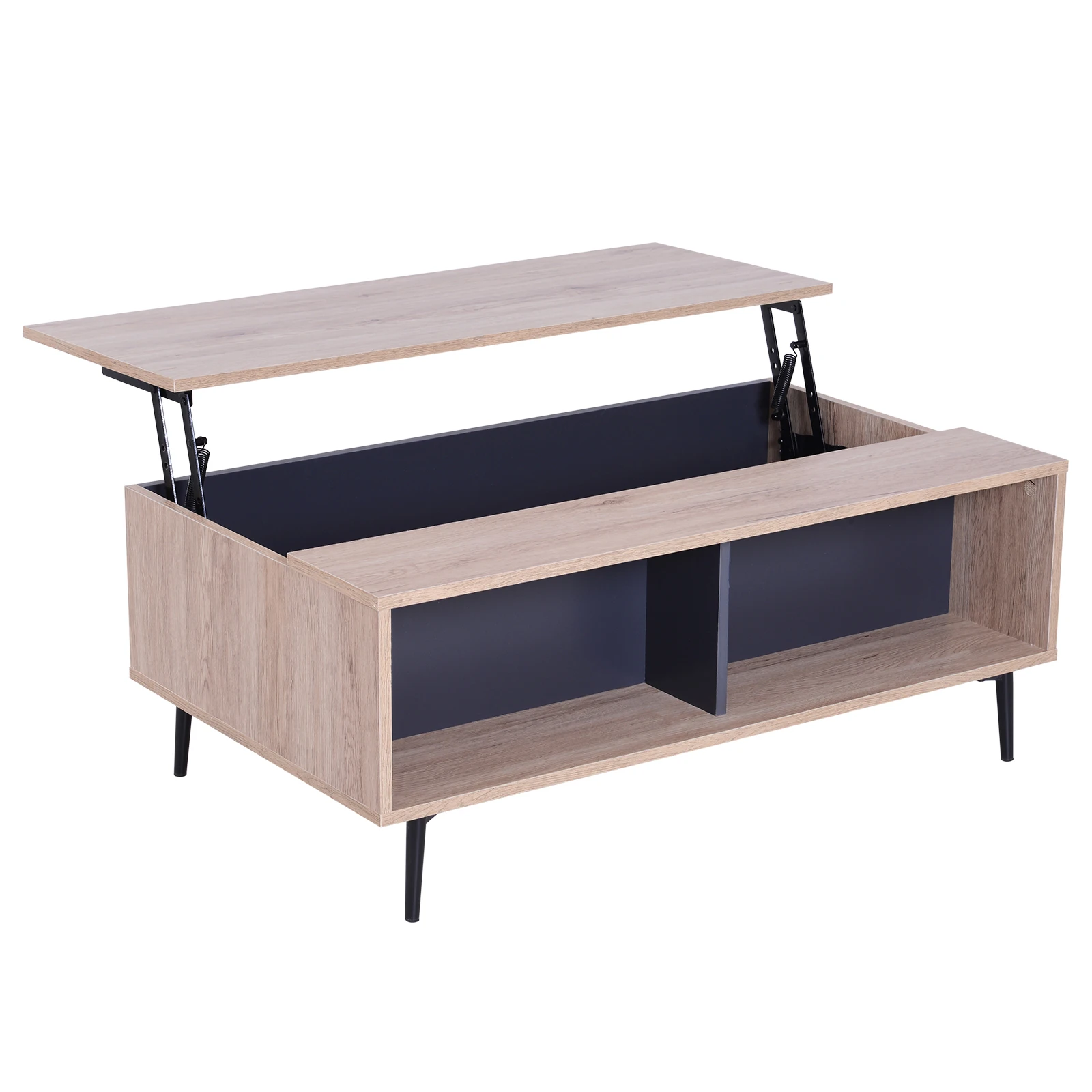 HOMCOM Coffee Table with shelf Liftable living room Living Room Office
100x58x39. 3-52.7 cm