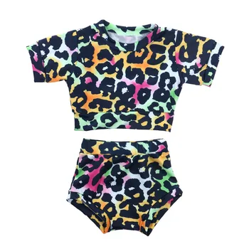 

2020 Baby Summer Clothing Newborn Kid Boy Girl Short Sleeve T-shirt Top+Shorts Pants Leopard Camouflage Printed 2Pcs Outfits Set