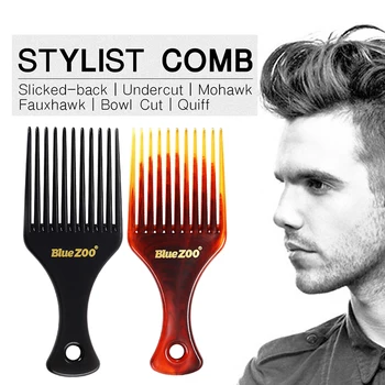 

BlueZOO 2 color comb comb large back shape large knife comb large tooth comb large insert comb shovel head comb Beard hair comb