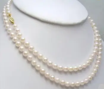 

7-8MM AA WHITE JAPANESE AKOYA PEARL NECKLACE 32"