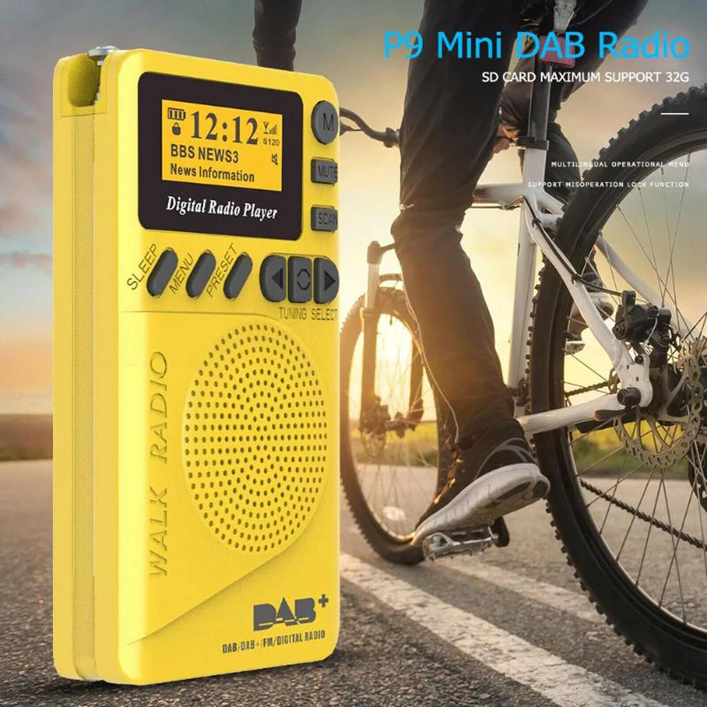 

Portable Digital Radio DAB/DAB+ Digital Radio with MP3 Player with FM Rechargeable Battery Bluetooth Speaker Mini Pocket Radio