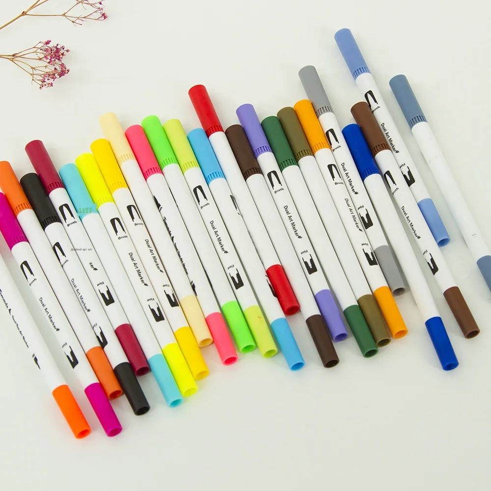 36-Dual-Tip-Brush-Pen-Art-Markers-Fine-Liner-Brush-Tip-Double-Colored-Pens-Set-with (1)